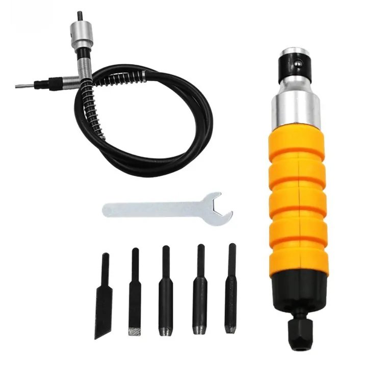 KOGEEK Electric woodworking carving cutter carving tool wood carving chisel slotting cutter carving chisel carving pen Electric chisel + 5 cutter + open end wrench