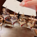 Christmas Jewelry Wedding Jewelry Women Jewelry Ladies Jewelry Gold Earrings Women Earrings Alloy Heart Earrings. 
