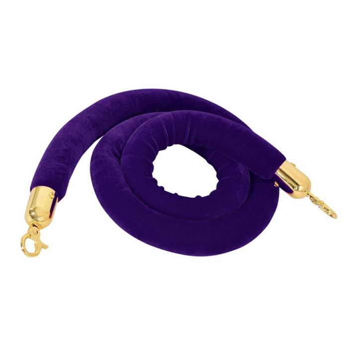 Velvet%20Stanchion%20Ropes,%20Stanchion%20Queue%20Line%20Barrier%20Rope%20Velvet%20Rope,%20Crowd%20Control%20Rope%20Barrier%20with%20Mirror%20Polished%20Hooks%20-%20Purple,%2078.7%20inch%20-%20Image%207