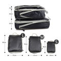 Set/3 pieces Compressible Packing Travel Storage Bag Cubes Waterproof Suitcase Nylon Portable With Handbag Luggage Organizer. 