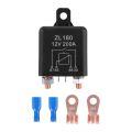 12V 200A Relay Car Truck Engine Automobile Boat Car Starter Heavy Duty Split Charging ZL180 with 2 Pin Footprint + 2 Terminal - [1 Set]. 