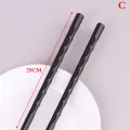 1Pair chopsticks Black Sushi Fast Food Noodles Tableware Kitchen Chinese Cutlery Dounp. 