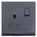 13A Socket Outlet Kevilton Modular Black |  Modular Series | Kevilton Brand | Life Time Warranty. 