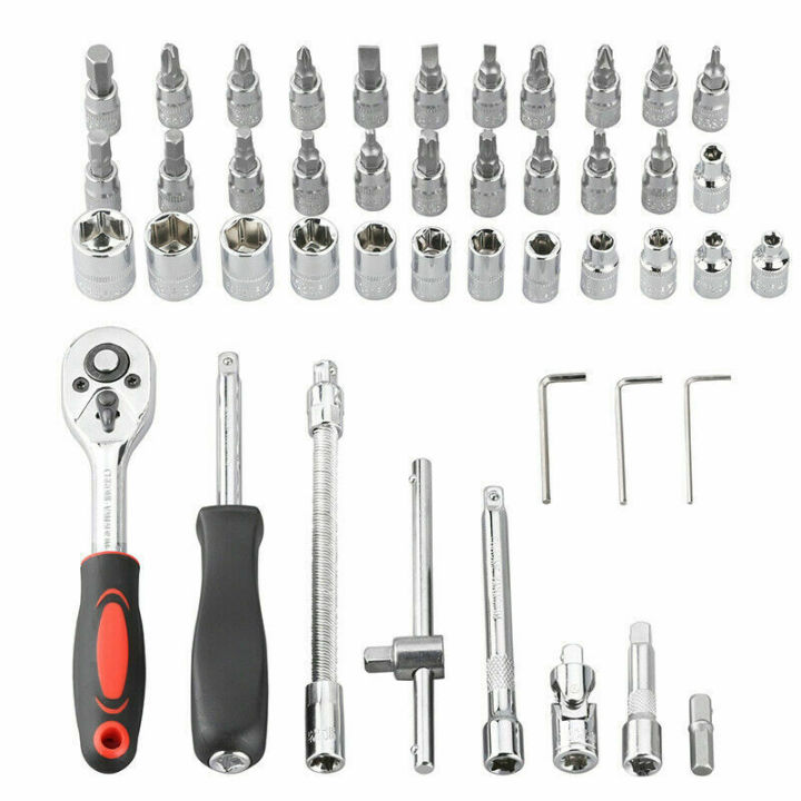 46pcs%201/4-Inch%20Socket%20Set%20Professional%20Car%20Repair%20Tool%20Ratchet%20Torque%20Wrench%20Combo%20Tools%20Kit%20Auto%20Repairing%20-%20Image%203