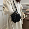Round Crossbody Bag Fashion Designer Solid Color Handbag Zippered Small Shoulder Bag for Casual Fashion Accessory Women Messenger Bag Girl Female. 