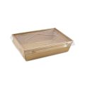 900ml Kraft Food box With Transparent Lid 10Pcs Pack-Smart Pack. 