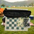 Portable Chess Set Foldable Chess Board with Travel Bag for Storage Chess Set Folding Chess Game S. 