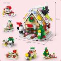 Make DIY IY Handmade House Model D Educational Christmas Christmas Building Blocks Set Assemble Mini House Mini Building Blocks Toy Christmas Gifts. 