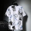 Summer Short-sleeved Printed T-shirt Men's New Loose Casual Round Neck Top Men Clothes. 