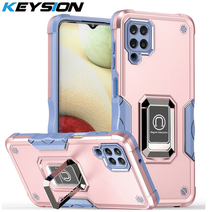Keysion shockproof armor case for Samsung M53 5G M51 M32 M31 m30s M21 ring stand phone back cover for Galaxy A22 A12 A42 a22s 5g