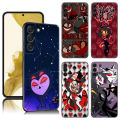 Anime H-Helluva Boss Phone Case For Samsung Galaxy S23 S21 S20 FE S24 S22 Ultra S10E S10 S9 S8 Plus Black Silicone Cover. 