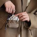 New Creative Mini Earphone Bag Leather Mini Platinum Bag Mini Bag Earphone Case Kawaii with Lanyard Key Chain for Apple Airpods Pendant Accessory. 
