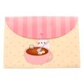 A4 cute cartoon animal file holder snap button PVC folder pen box office information bag 1 s. 