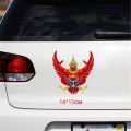 【Exclusive Offer】Tri Mishki WCS157 14x15cm Garuda emblem of Thailand Phra Khrut Pha Red Bird car sticker funny colorful auto automobile decals. 