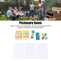 Card Pictionary Board Game Dice Paper Composite Wood Simple Playing Rules Interesting Pictionary Board Game for Amusement Room. 