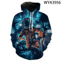 2021 New Fashion Astronaut 3D Printed Hoodies Casual Cool Sweatshirts Men Women Children Fashion Pullover Boy Girl Kids Coat. 