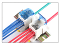 UKK 80A Terminal Blocks One In Several Out Power Distribution Junction Box Universal Electric Wire Connector Din Rail 6 Way Out. 