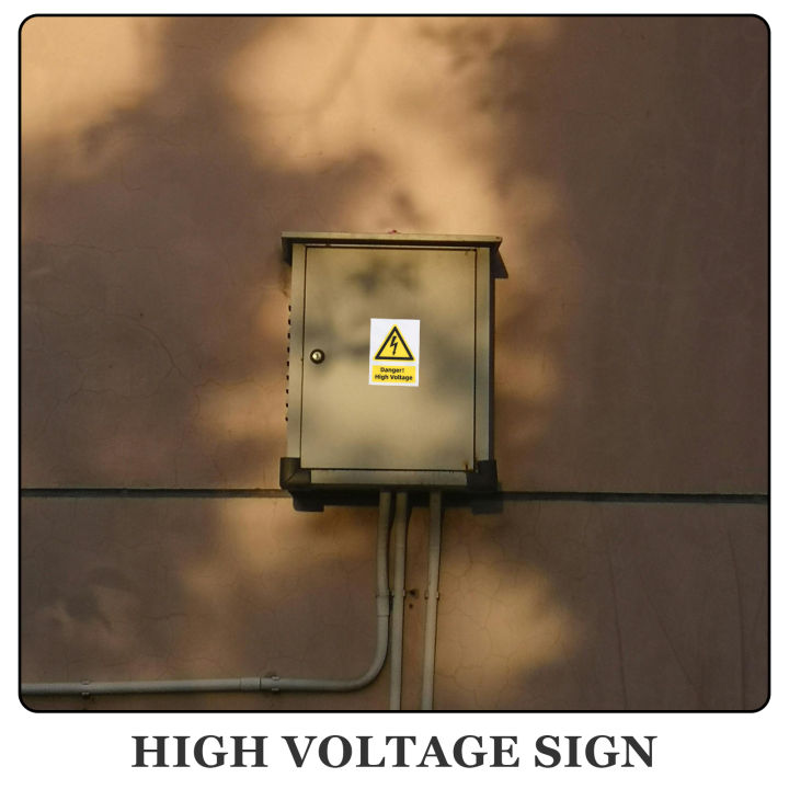 High Voltage Sticker Electrical Safety Signs Caution Label Danger Signage Traffic Safety Outdoor Use