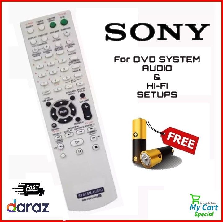 Sony DVD system Audio Remote controller & Free Batteries
