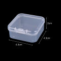 6Pcs/Set Mini Square Boxes Transparent Plastic Jewelry Storage Case Finishing Container Packaging Storage Box For Earrings Rings. 