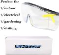 Safety Goggles,Eyes Protection Goggles Protective Eyewear Safety Goggles Clear Anti-droplet/Anti-Scratch Safety Glasses, Transparent Frame Black Color. 
