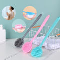 Silicone Back Brush, Long Handle Body Brush, Lightweight And Easy To Hold Shower Brush For Skin Cleansing Exfoliation. 