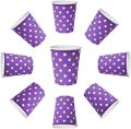 10 Pcs Polka Dots Paper Cups - Disposable Party Paper Cups for Birthday, Wedding Parties. 