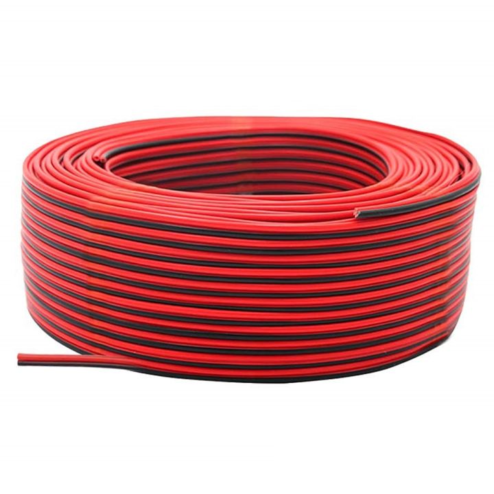 Stranded Wire For Extention 2Pin Wire 100M 22AWG 12V/24V Extension Cord Red and Black 2-Wire ...