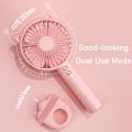 Portable Ventilator USB Fan Cute Cat Hand-Held Desktop Fans LED Lamp Standing Bracket Base 18650 battery Mini Ventilation Cooler. 