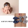 3Pcs Lace Flower Baby Headband Turban Kids Newborn Girl Bows Headbands Infant Toddler Hair Bands Haarband Baby Hair Accessories. 