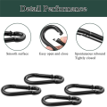 100Pcs Spring Snap Hooks, M6 2.36 Inch Blcak Small Carabiner Clip. 
