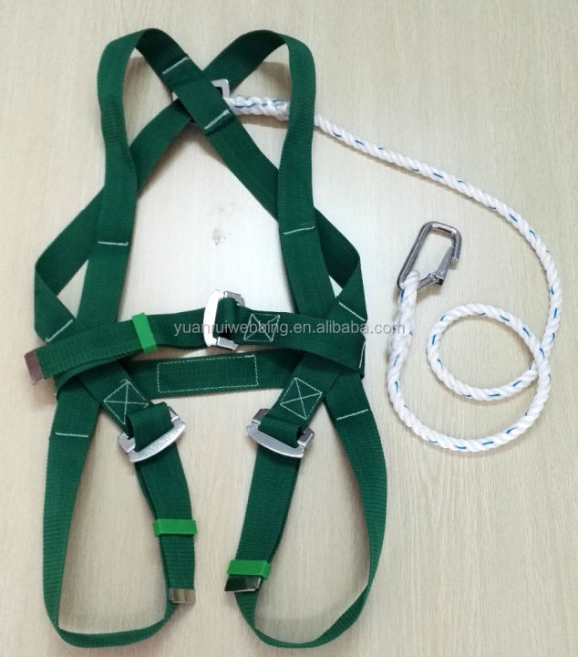 Full body safety harness with lanyard/hanging safety belt for construction easy wear