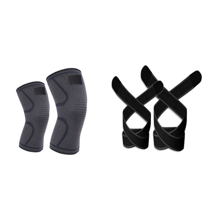 Skdk%202%20Pcs%20Adjustable%20Knee%20Brace%20Support%203D%20Compression%20Gym%20Pain%20Relief%20Knee%20Pads%20Sleeve-L%20&%20Xl%20-%20Image%202