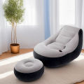 Intex Inflatable Sofa With Footrest Inflatable Chair Flocked (68564). 