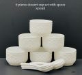 Soup Bowl Cup Curry Cup 6 pcs with spoon. 