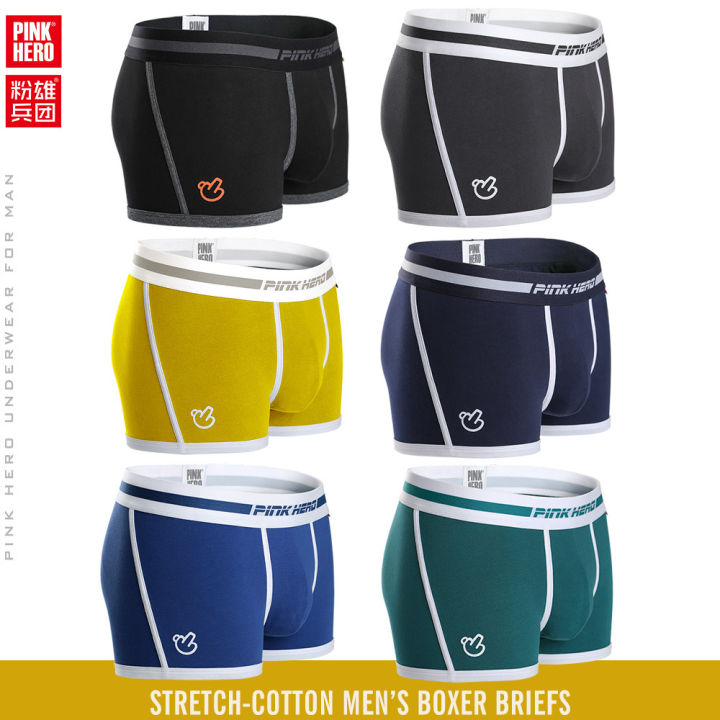 PINK HERO Fashion Male Underpants For Men Comfortable Cotton Underwear ...