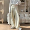 Italian Naples Suit Pants Men's Summer Thin High Waist Straight-Leg ShortsinsHigh Street Trendy Draping Casual Trousers. 