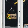 Wall Hanging Plaque Pastoral Style Sunflower Welcome Sign Lightweight Hanging Welcome Door Sign Rectangular Wooden Decoration Sign Office. 