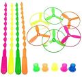 Pull rope flying saucers twist twisty dragonfly toys flying disc toys. 