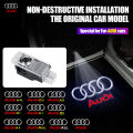 2pcs Car Door LED Welcome Light Auto Badge Laser Projector Decoration Accessorie for Audi A3 A5 A4L A6L A7 A8L Q3 Q5 Q7 SLINE RS. 