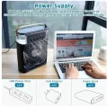Portable Ice cube Air Conditioner Fan Mini Evaporative Air Cooler with 7 Colors LED Light 1/2/3 H Timer 3 Wind Speeds and 3 Spray Modes. 
