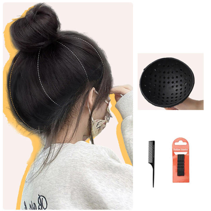 Top hair  Ponytail Hair Pad Comfortable Silicone Invisible Head Top Heightening Hair Pad Heightening Creative Silicone Head Top Soft Hair Pad for Daily hairstyle Party or event Wedding or