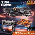 S156 Drone Professional 4K HD Dual ESC Camera Brushless Motor FPV WiFi RC Dron with Screen Optical Flow Quadcopter Drones Toy. 