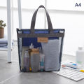 Multifunction Mesh Beach Bag With Zipper Makeup Bag Kids Toys Swimming Pool Storage Bag Quick-Drying Bathroom Organizer. 