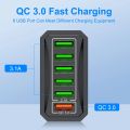 GTWIN 3.1A 6 IN 1AU Plug Fast Charger USB Australian Multi Charger QC3.0 Quick Charger Yellow Mobile Phone Charger Wall Charger. 