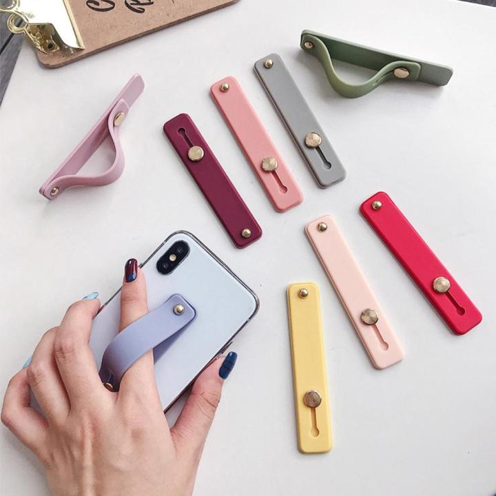 Candy color finger ring holder mobile phone holder stand push pull sticker paste universal hand band phone holder