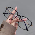 Enacolor Ultralight Eyeglasses Women's Pure School Style Student Large Frame Flat Lens Anti-blue Light Frame Glasses Ins Gilr New Accessories. 