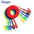 Cleqee Heavy Duty Dual Alligator Clip Double-ended Crocodile Clamp Wire 1M Cable 1000V/15A. 