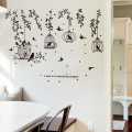 Beautiful Birds Cage Sticker Butterfly Bird sticker plants room wallpaper bedroom nursery window decor without Radium stars star wall stickers wall decoration flower butterfly wedding decoration birthday decoration kids room decoration Wall Stickers. 