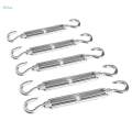 Tensioner Shade, Sail Hardware Kits, Adjustable Turnbuckles Hook Wire Rope Tension for Tree, Fence Posts, Patio, Square Rectangle Shade Sail Lawn. 